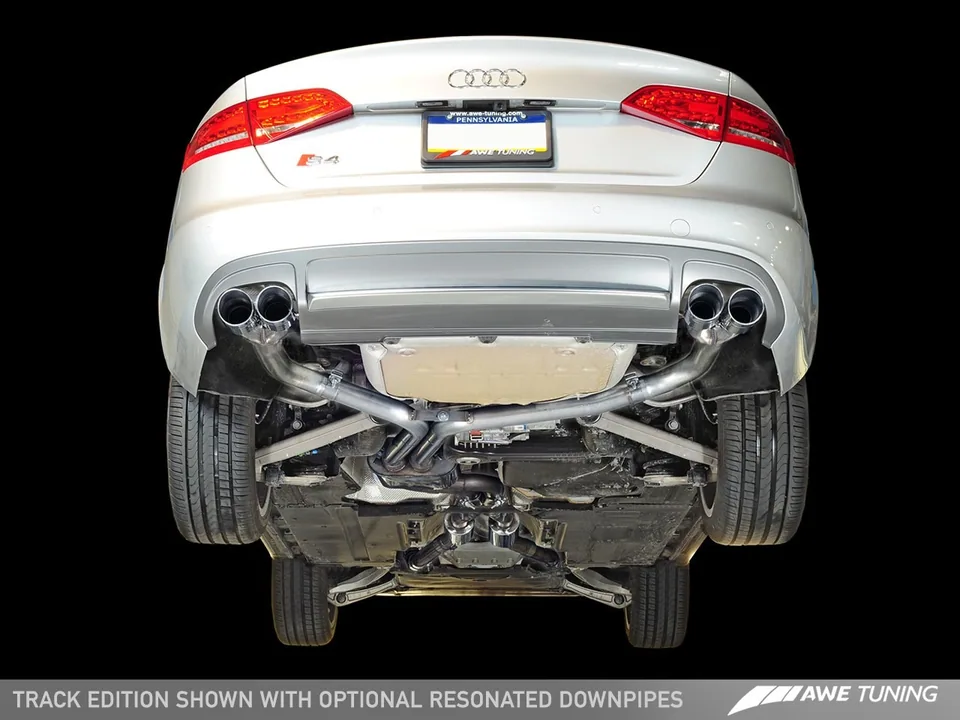 AWE Tuning 13-16 Audi B8.5 S4 3.0T Track Edition Exhaust - Chrome Silver Tips (102mm) 3020-42026 2 of 6