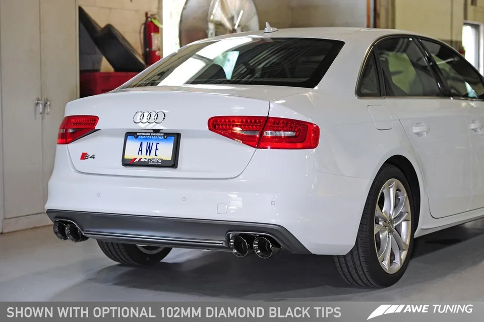 AWE Tuning 13-16 Audi B8.5 S4 3.0T Track Edition Exhaust - Diamond Black Tips (102mm) 3020-43026 3 of 6