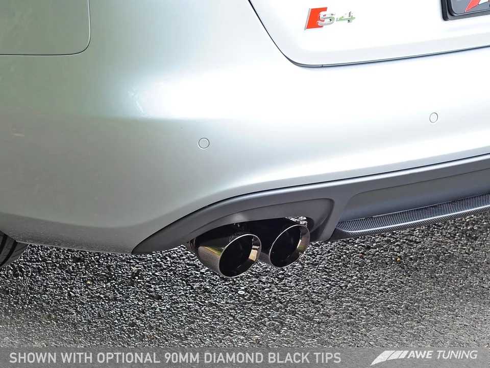 AWE Tuning 13-16 Audi B8.5 S4 3.0T Track Edition Exhaust - Diamond Black Tips (102mm) 3020-43026 4 of 6