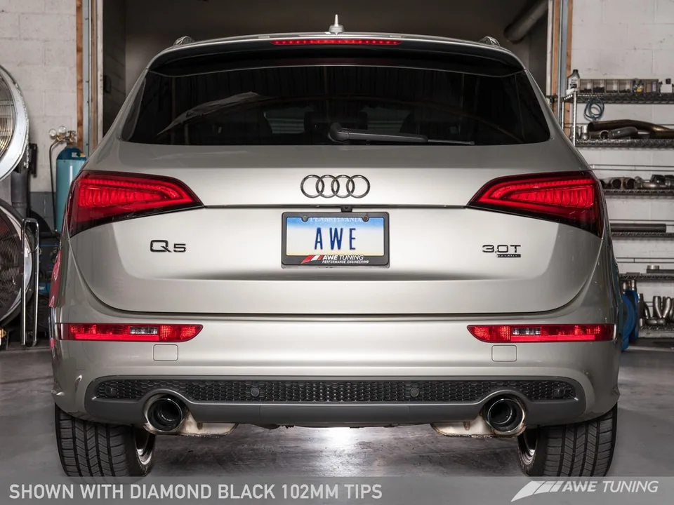 AWE Tuning 13-17 Audi 8R Q5 3.0T Touring Edition Exhaust Dual Outlet Diamond Black Tips 3015-33054 3 of 4