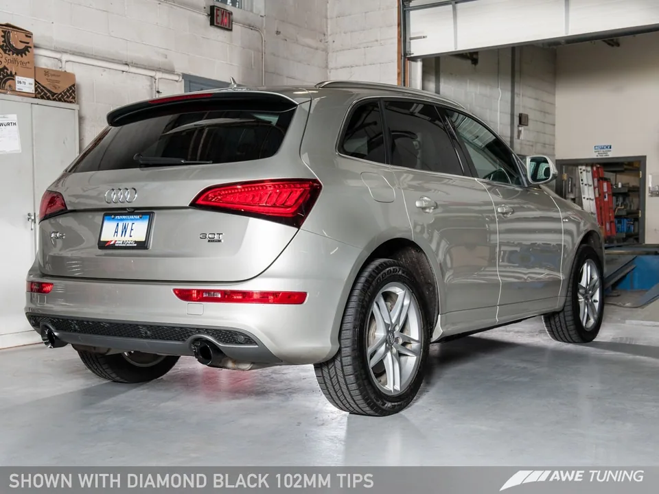 AWE Tuning 13-17 Audi 8R Q5 3.0T Touring Edition Exhaust Dual Outlet Diamond Black Tips 3015-33054 4 of 4