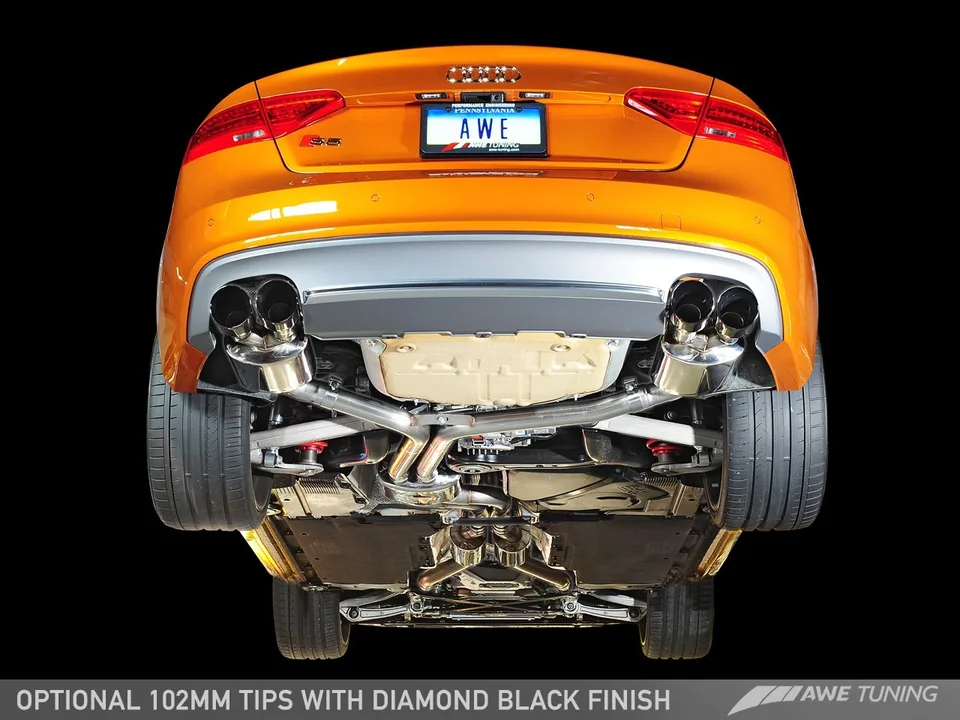 AWE Tuning 13-17 Audi B8.5 S5 3.0T Touring Edition Exhaust System - Polished Silver Tips (90mm) 3015-42028 2 of 4