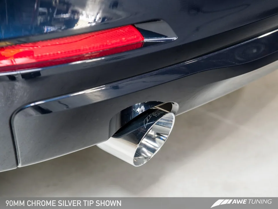 AWE Tuning 13-18 BMW F30 320i Touring Exhaust w/Performance Mid Pipe - Chrome Silver Tip (90mm) 3015-22042 4 of 5