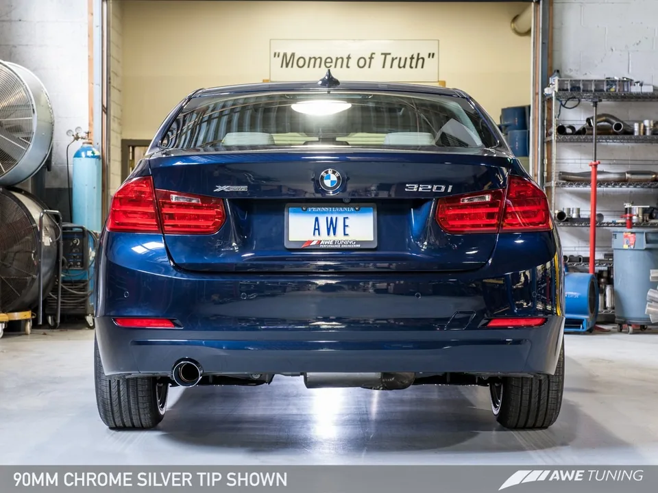 AWE Tuning 13-18 BMW F30 320i Touring Exhaust w/Performance Mid Pipe - Chrome Silver Tip (90mm) 3015-22042 5 of 5