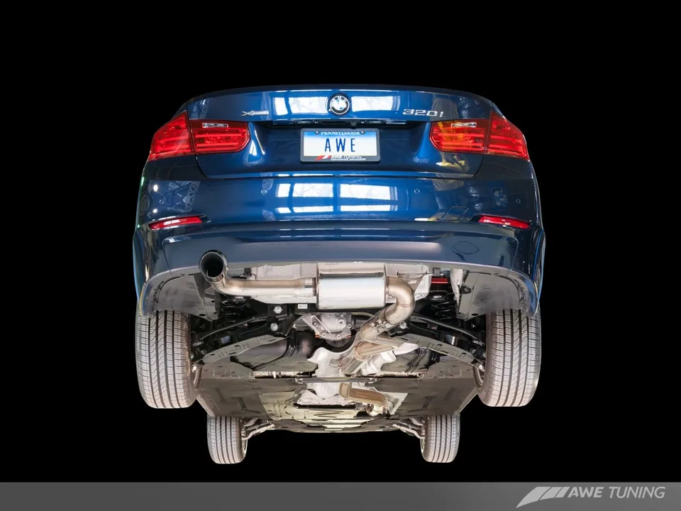 AWE Tuning 13-18 BMW F30 320i Touring Exhaust w/Performance Mid Pipe - Diamond Black Tip (90mm) 3015-23036 2 of 5