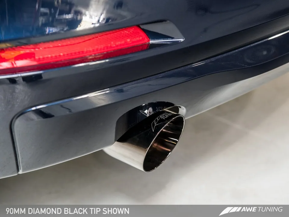 AWE Tuning 13-18 BMW F30 320i Touring Exhaust w/Performance Mid Pipe - Diamond Black Tip (90mm) 3015-23036 4 of 5