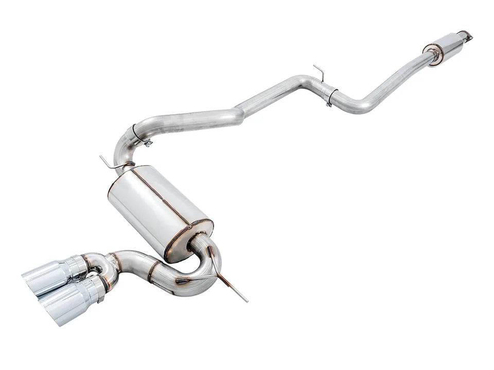 AWE Tuning 13-18 Ford Focus ST Touring Edition Cat-back Exhaust - Resonated - Chrome Silver Tips 3020-32038 1 of 5