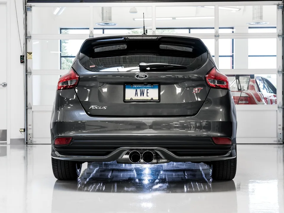 AWE Tuning 13-18 Ford Focus ST Track Edition Cat-back Exhaust - Diamond BlackTips 3020-33036 5 of 6