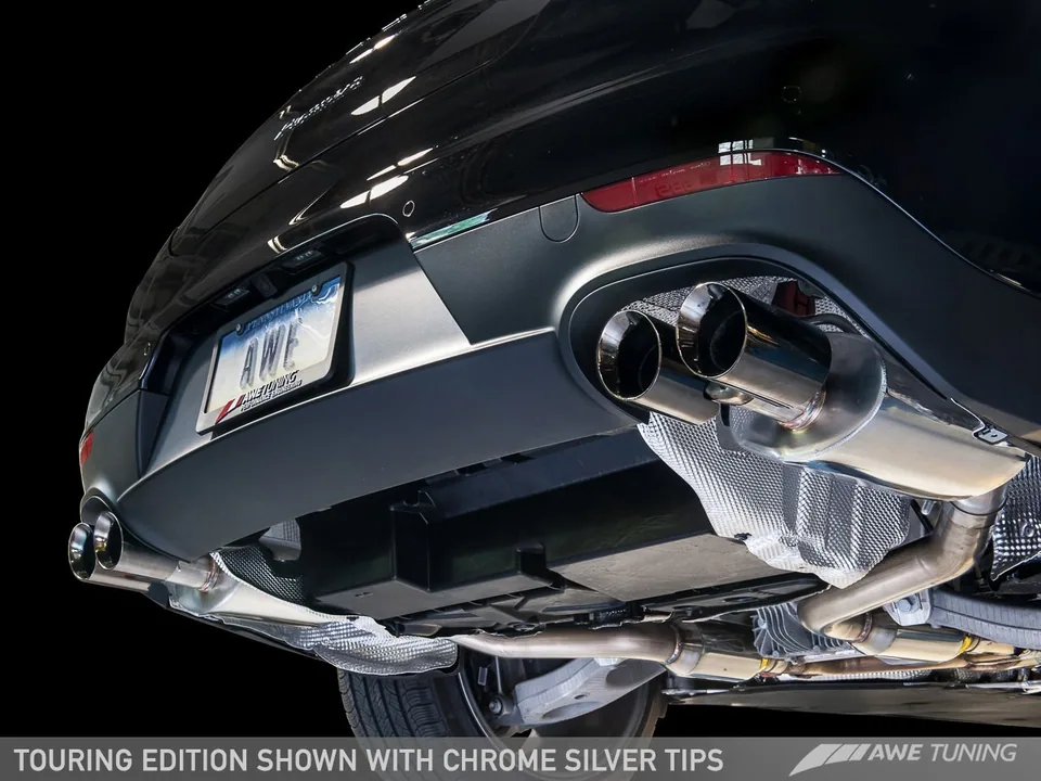 AWE Tuning 14-16 Porsche Panamera 2/4 Touring Edition Exhaust - w/Diamond Black Tips 3015-43046 2 of 3