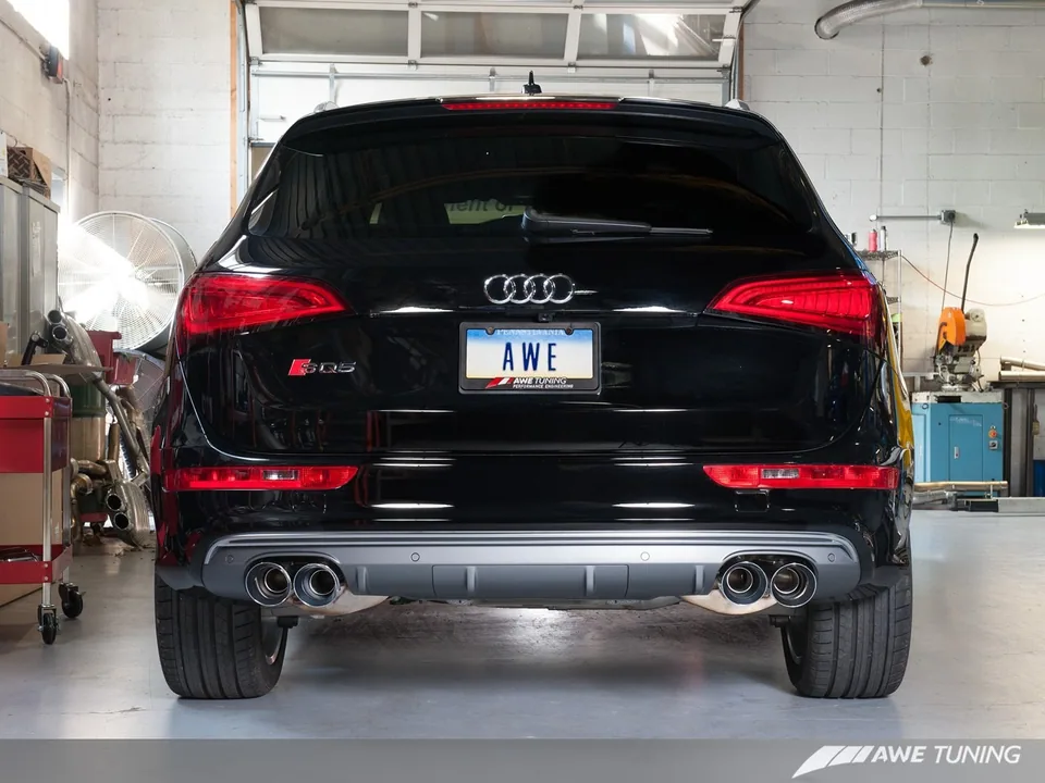 AWE Tuning 14-17 Audi 8R SQ5 Touring Edition Exhaust - Quad Outlet Diamond Black Tips 3015-43056 2 of 3