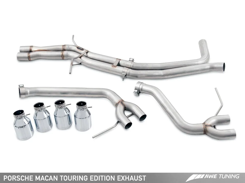 AWE Tuning 14-18 Porsche Macan Touring Edition Exhaust System - Chrome Silver 102mm Tips 3015-42068 2 of 6