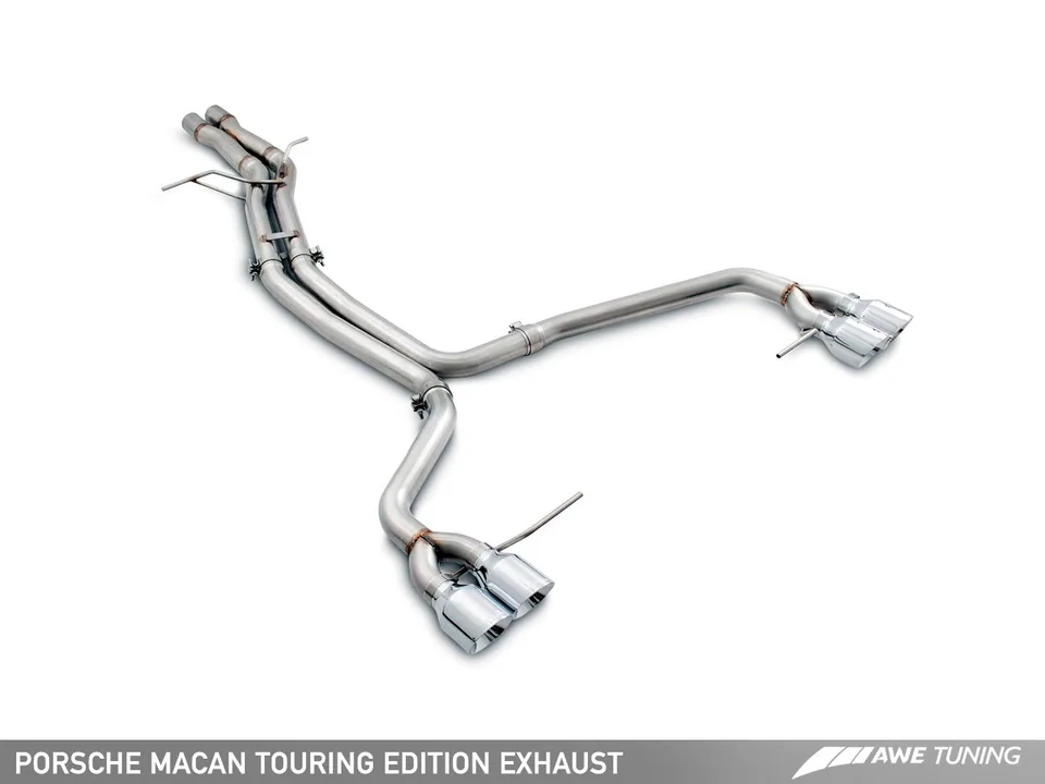 AWE Tuning 14-18 Porsche Macan Touring Edition Exhaust System - Diamond Black 102mm Tips 3015-43072 1 of 6