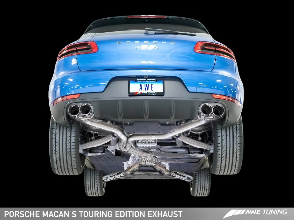 AWE Tuning 14-18 Porsche Macan Touring Edition Exhaust System - Diamond Black 102mm Tips 3015-43072 3 of 6