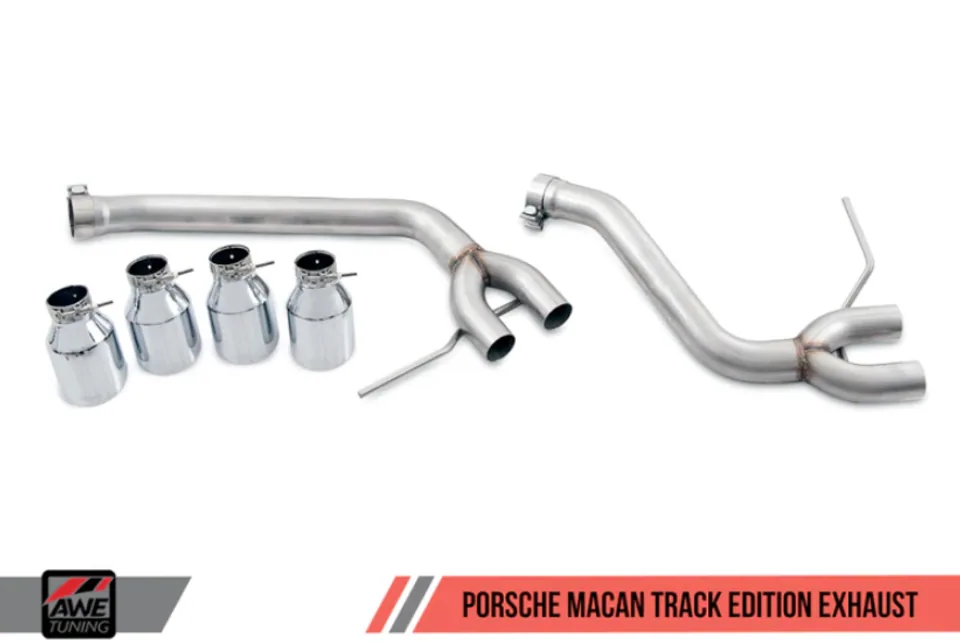 AWE Tuning 14-18 Porsche Macan Track Edition Exhaust System - Chrome Silver 102mm Tips 3020-42040 2 of 2