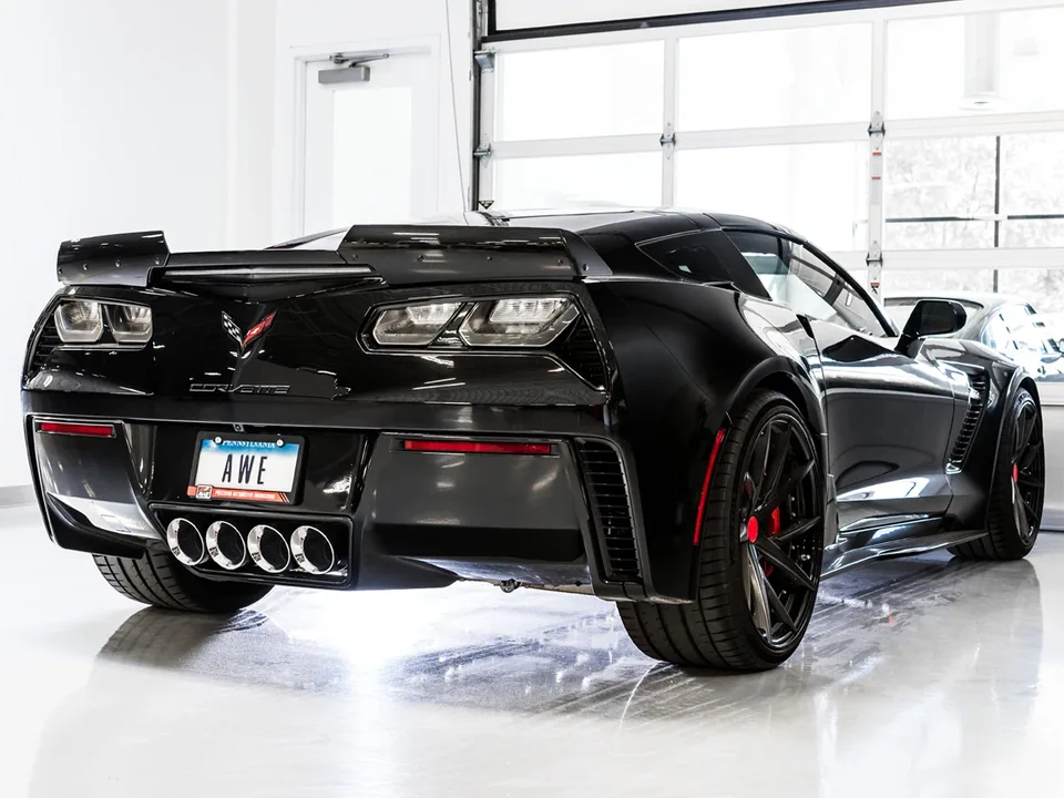 AWE Tuning 14-19 Chevy Corvette C7 Z06/ZR1 (w/o AFM) Track Edition Axle-Back Exhaust w/Chrome Tips 3020-42073 3 of 4