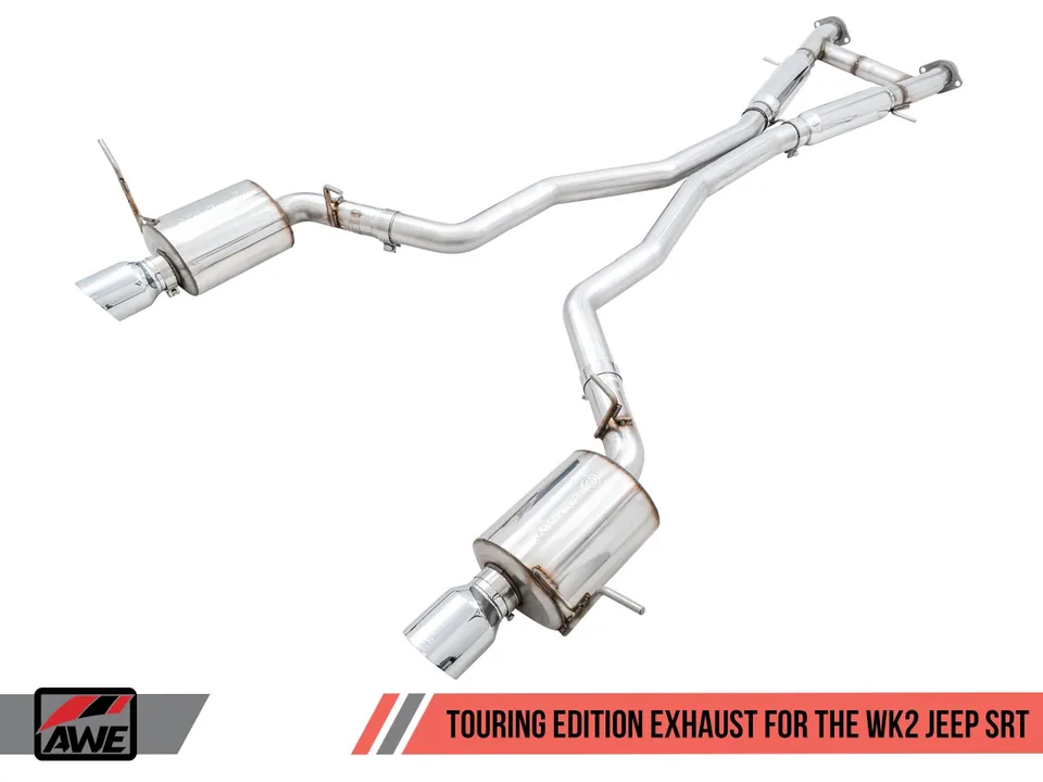AWE Tuning 14-21 Jeep Grand Cherokee SRT Touring Edition Exhaust - Diamond Black Tips 3015-33121 1 of 6