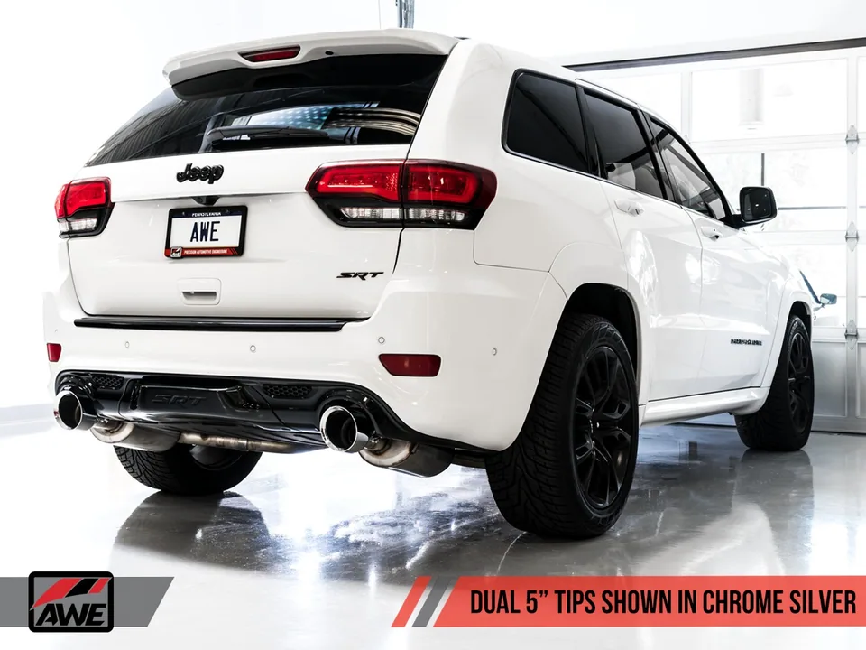 AWE Tuning 14-21 Jeep Grand Cherokee SRT Track Edition Exhaust - Chrome Silver Tips 3020-32061 6 of 6