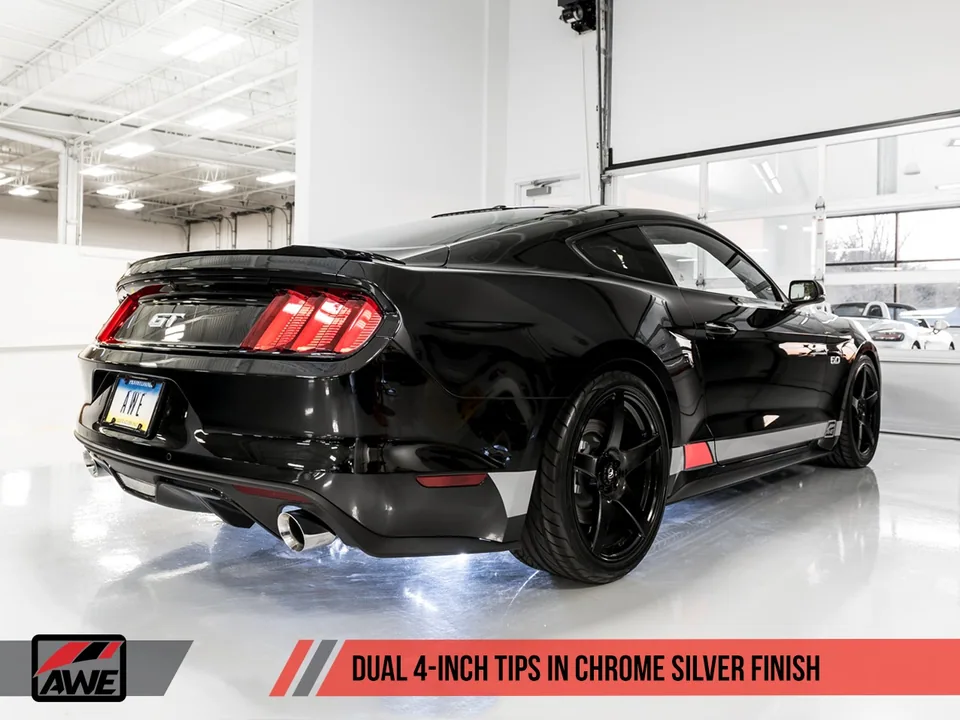 AWE Tuning 15-17 Ford S550 Mustang GT Cat-back Exhaust - Touring Edition (Chrome Silver Tips) 3015-32084 5 of 5