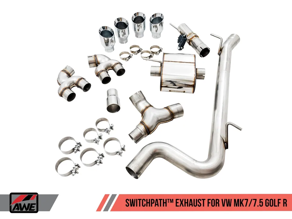 AWE Tuning 15-17 Volkswagen Golf R MK7 SwitchPath Exhaust w/Diamond Black Tips 102mm 3025-43068 6 of 6