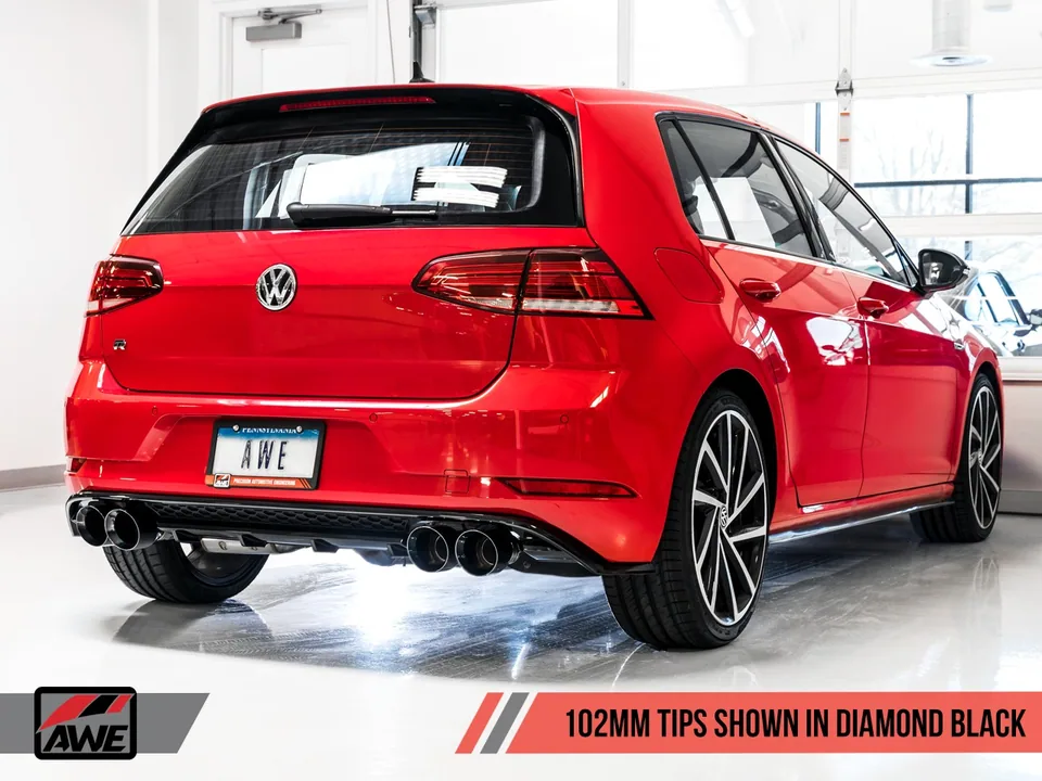 AWE Tuning 15-17 Volkswagen Golf R MK7 Track Edition Exhaust - Diamond Black Tips (102mm) 3015-43140 6 of 6