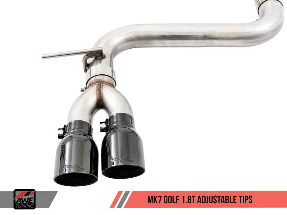 AWE Tuning 15-17 VW MK7 Golf 1.8T Touring Edition Exhaust w/Chrome Silver Tips (90mm) 3015-22052 2 of 6