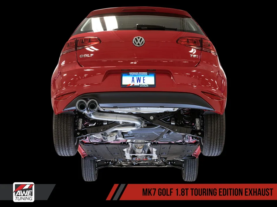 AWE Tuning 15-17 VW MK7 Golf 1.8T Touring Edition Exhaust w/Chrome Silver Tips (90mm) 3015-22052 4 of 6