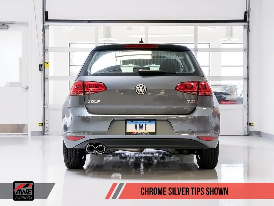 AWE Tuning 15-17 VW MK7 Golf 1.8T Touring Edition Exhaust w/Chrome Silver Tips (90mm) 3015-22052 5 of 6