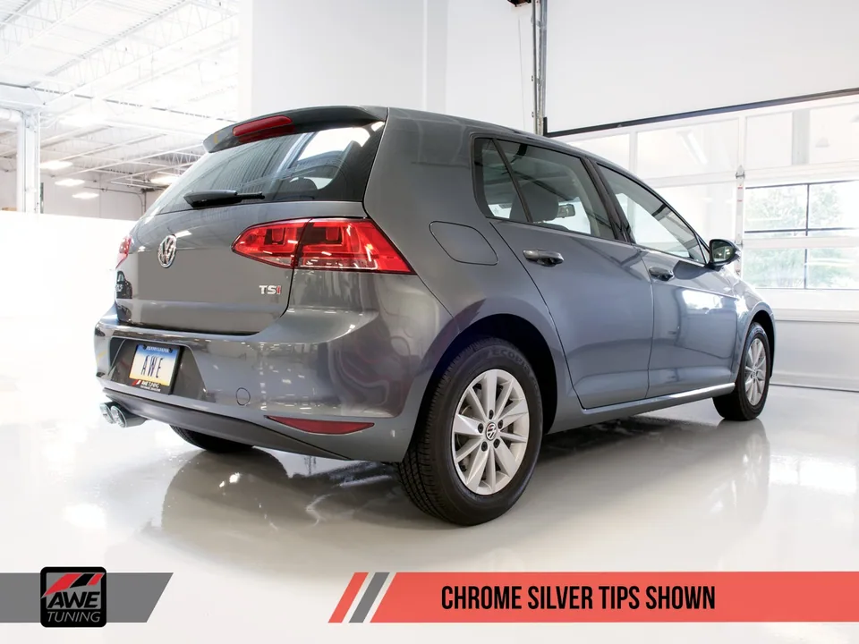 AWE Tuning 15-17 VW MK7 Golf 1.8T Track Edition Exhaust w/Chrome Silver Tips (90mm) 3020-22020 6 of 6