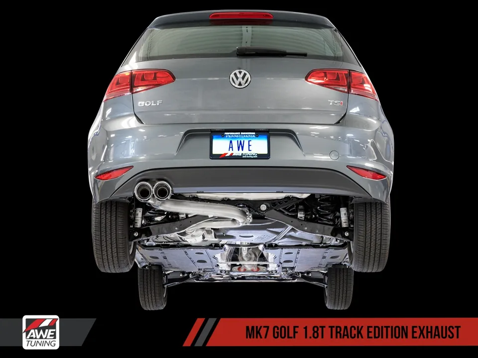 AWE Tuning 15-17 VW MK7 Golf 1.8T Track Edition Exhaust w/Diamond Black Tips (90mm) 3020-23022 4 of 6