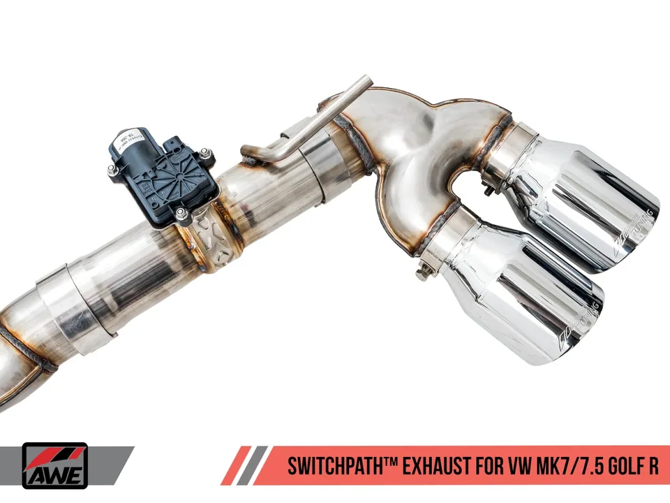 AWE Tuning 15-17 VW Mk7 Golf R SwitchPath Exhaust w/Chrome Silver Tips 102mm 3025-42064 5 of 6