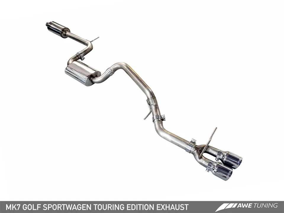 AWE Tuning 15-17 VW MK7 Golf SportWagen Touring Edition Exhaust w/Diamond Black Tips (90mm) 3015-23040 1 of 6