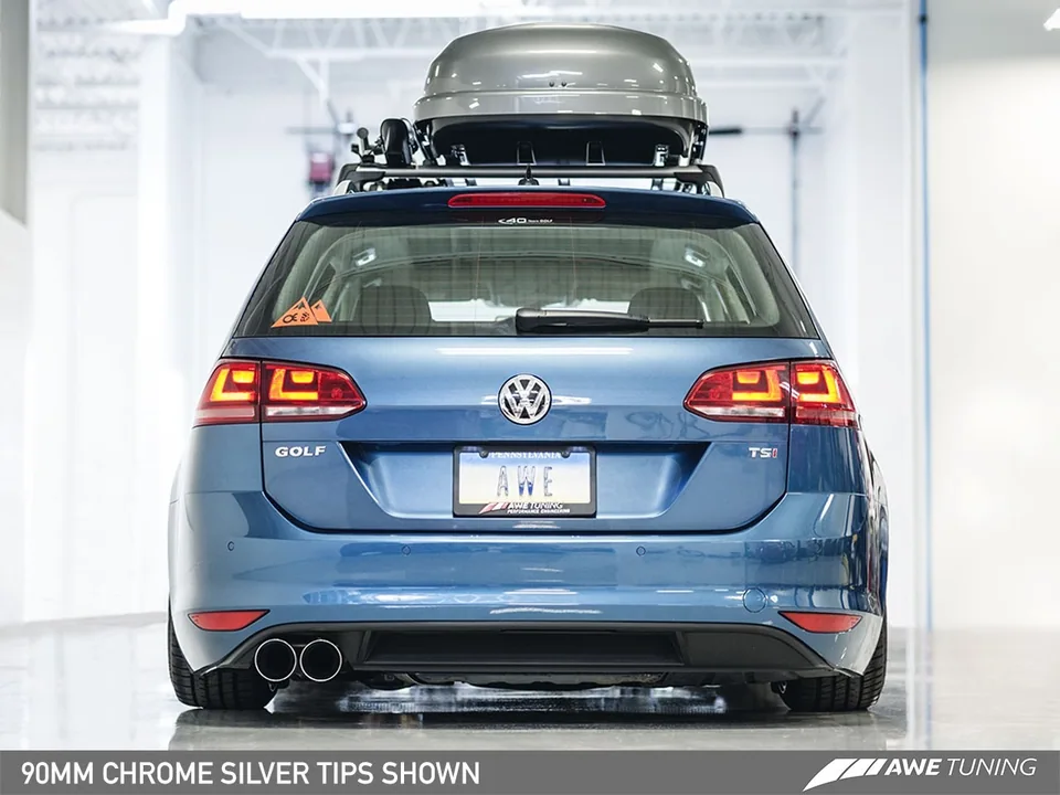 AWE Tuning 15-17 VW MK7 Golf SportWagen Track Edition Exhaust w/Diamond Black Tips (90mm) 3020-23020 6 of 6