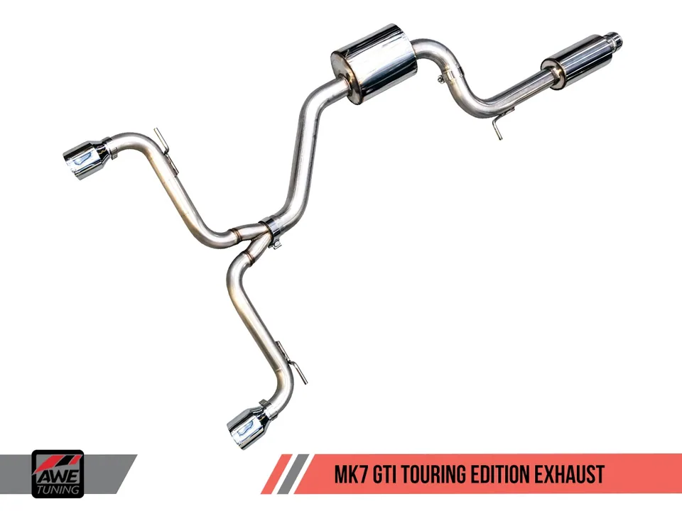 AWE Tuning 15-17 VW MK7 GTI Touring Edition Exhaust - Diamond Black Tips 3015-33050 1 of 5