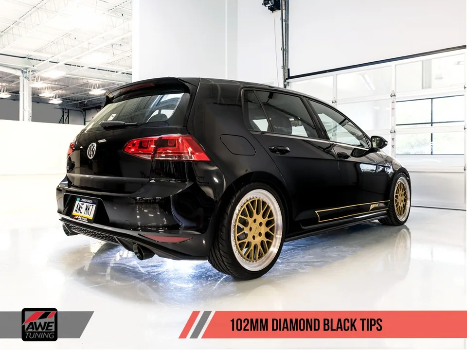 AWE Tuning 15-17 VW MK7 GTI Touring Edition Exhaust - Diamond Black Tips 3015-33050 4 of 5
