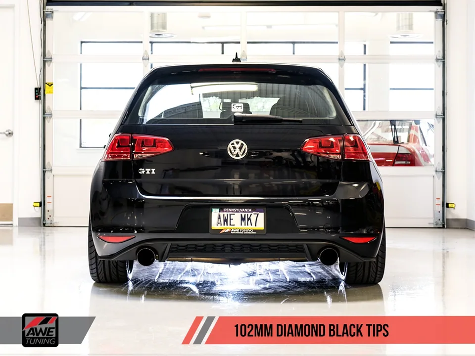 AWE Tuning 15-17 VW MK7 GTI Touring Edition Exhaust - Diamond Black Tips 3015-33050 5 of 5