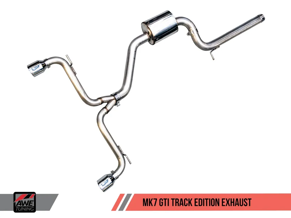 AWE Tuning 15-17 VW MK7 GTI Track Edition Exhaust - Diamond Black Tips 3020-33024 1 of 4