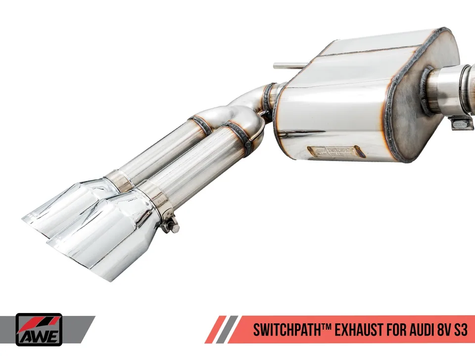 AWE Tuning 15-20 Audi 8V S3 SwitchPath Exhaust w/Chrome Silver Tips 102mm 3025-42068 5 of 6