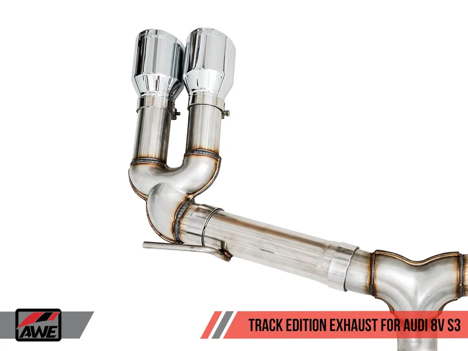 AWE Tuning 15-20 Audi 8V S3 Track Edition Exhaust w/Chrome Silver Tips 102mm 3015-42142 4 of 6