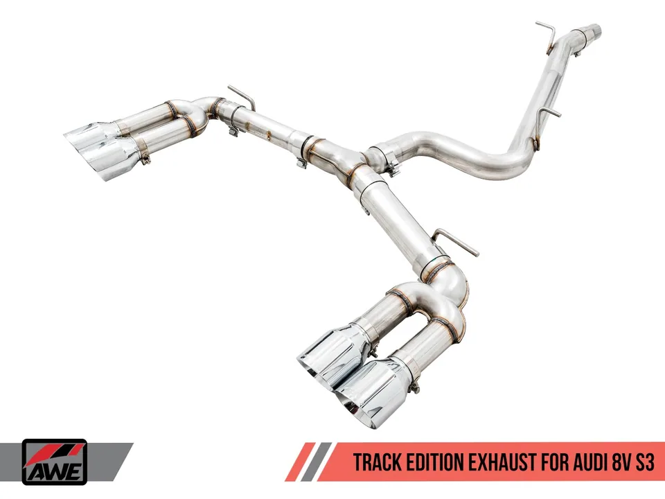 AWE Tuning 15-20 Audi 8V S3 Track Edition Exhaust w/Diamond Black Tips 102mm 3015-43150 1 of 6