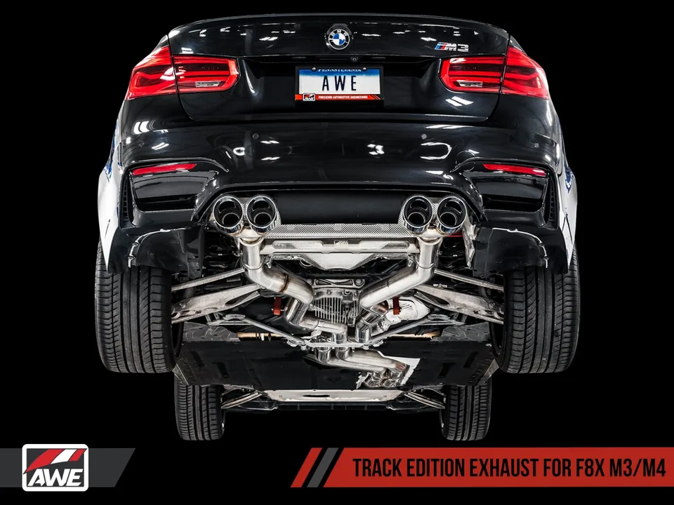 AWE Tuning 15-20 BMW F8X M3/M4 Non-Resonated Track Edition Exhaust - Carbon Fiber Tips (96mm) 3010-45010 4 of 4