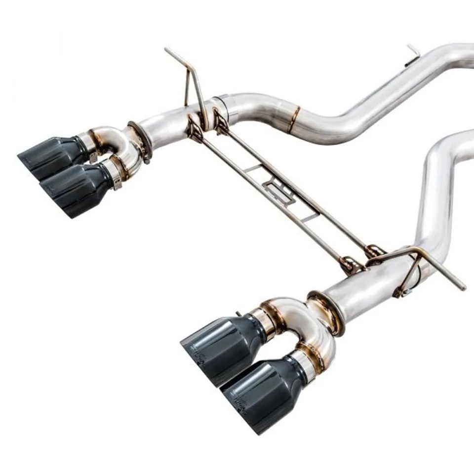 AWE Tuning 15-20 BMW F8X M3/M4 Resonated Track Edition Exhaust - Chrome Silver Tips (102mm) 3015-42082 2 of 6