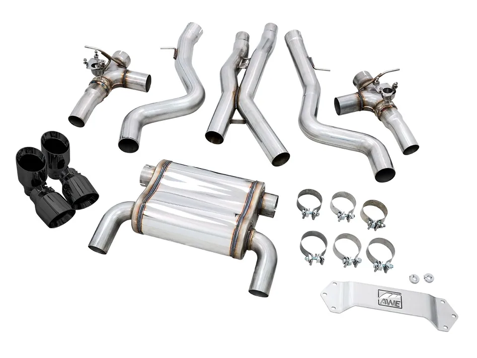 AWE Tuning 15-20 BMW F8X M3/M4 SwitchPath Catback Exhaust - Diamond Black Tips 3025-43074 4 of 6