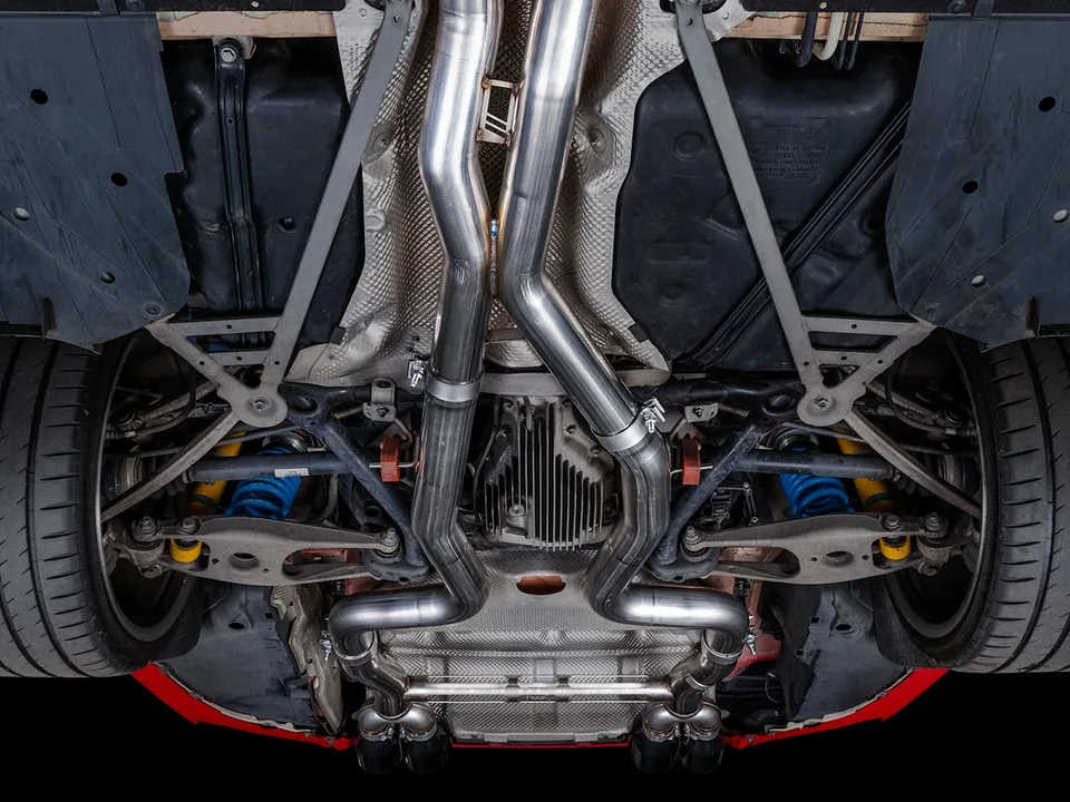 AWE Tuning 15-20 BMW F8X M3/M4 Track Edition Catback Exhaust - Diamond Black Tips 3020-43087 6 of 6