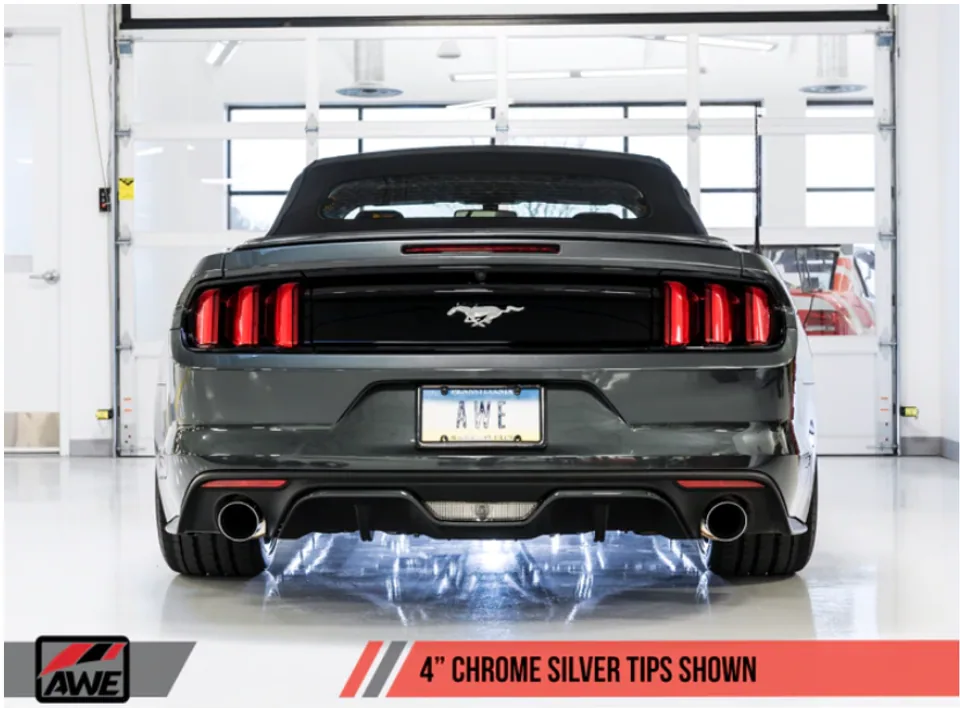 AWE Tuning 15-20 S550 Mustang EcoBoost Axle-back Exhaust - Touring Edition (Diamond Black Tips) 3015-33086 2 of 4