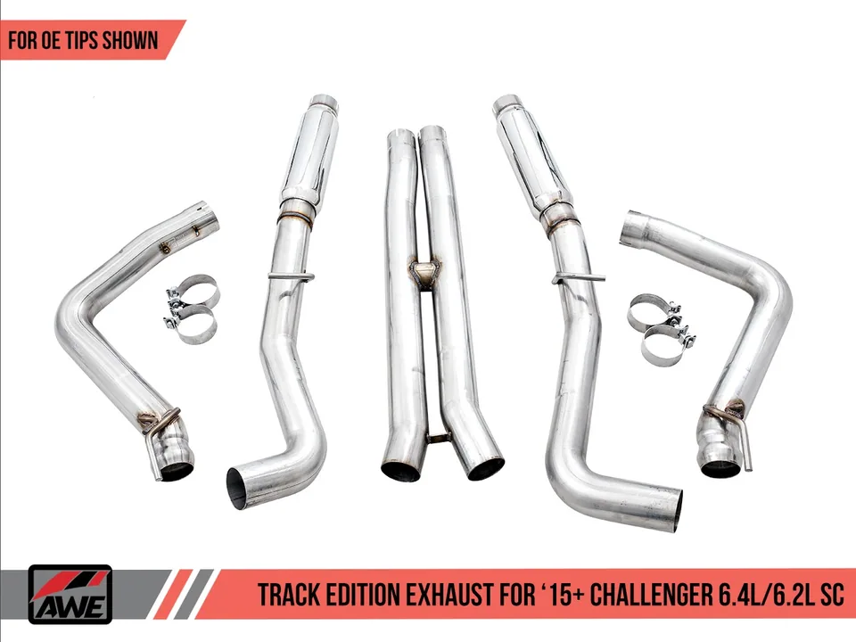 AWE Tuning 15-21 Dodge Challenger 6.4L/6.2L Supercharged Track Edition Exhaust - Use Stock Tips 3015-11050 3 of 4