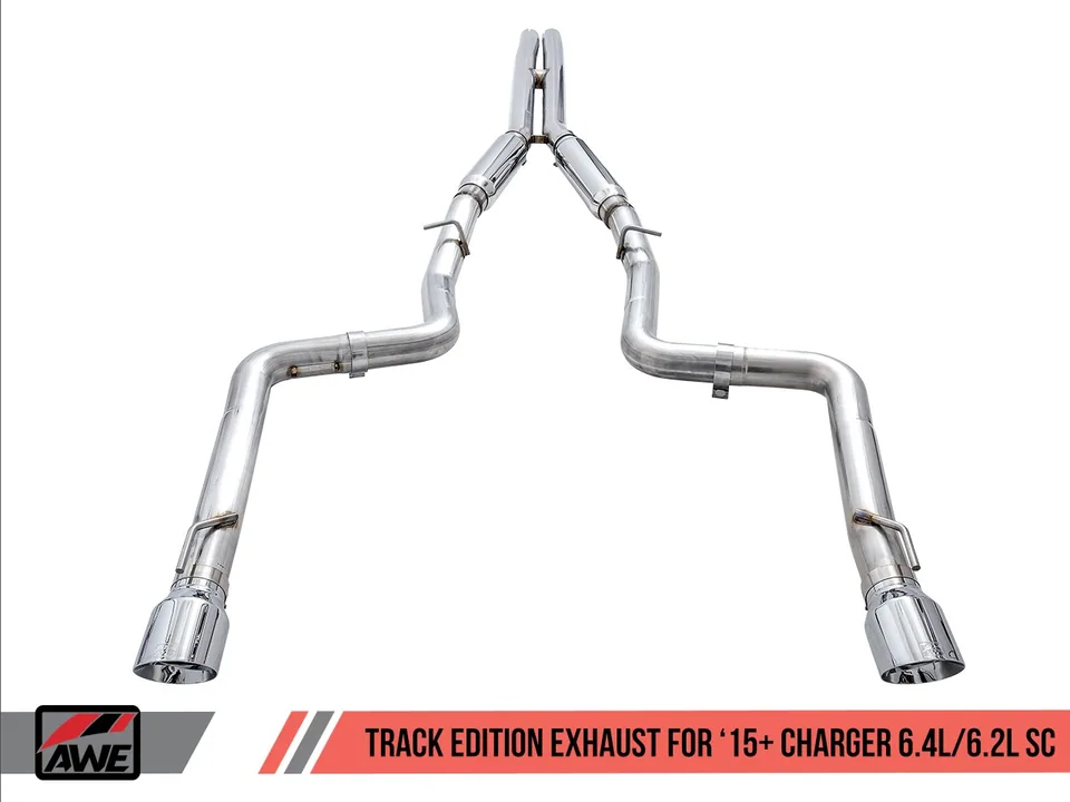 AWE Tuning 15-21 Dodge Charger 6.4L/6.2L Supercharged Track Edition Exhaust - Diamond Black Tips 3015-33126 2 of 6