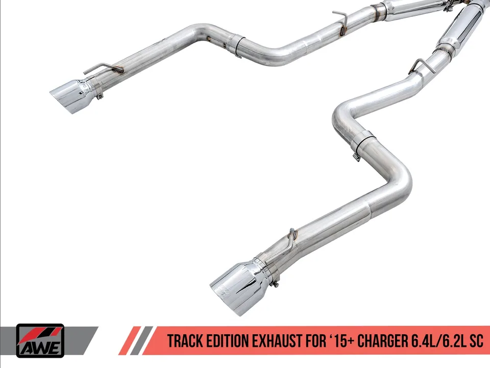 AWE Tuning 15-21 Dodge Charger 6.4L/6.2L Supercharged Track Edition Exhaust - Diamond Black Tips 3015-33126 3 of 6