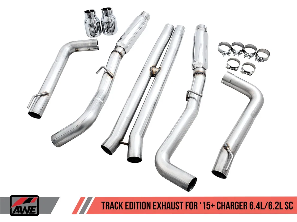 AWE Tuning 15-21 Dodge Charger 6.4L/6.2L Supercharged Track Edition Exhaust - Diamond Black Tips 3015-33126 6 of 6