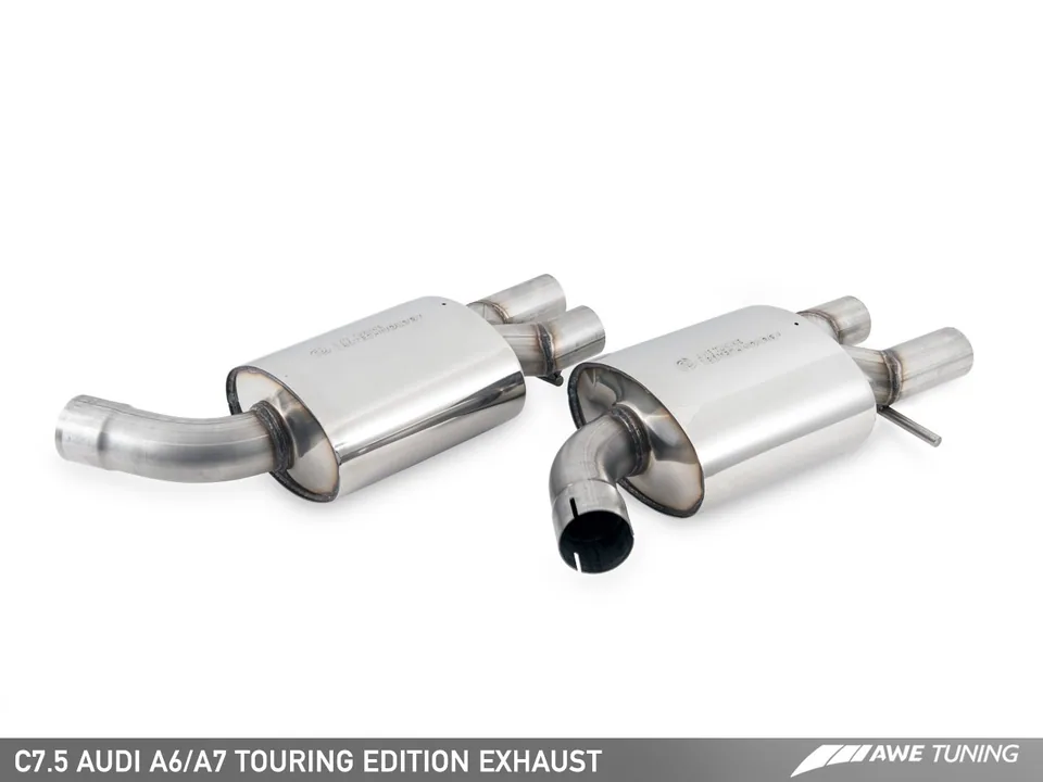 AWE Tuning 16-18 Audi C7.5 A6 3.0T Touring Edition Exhaust - Quad Outlet Chrome Silver Tips 3015-42072 2 of 6