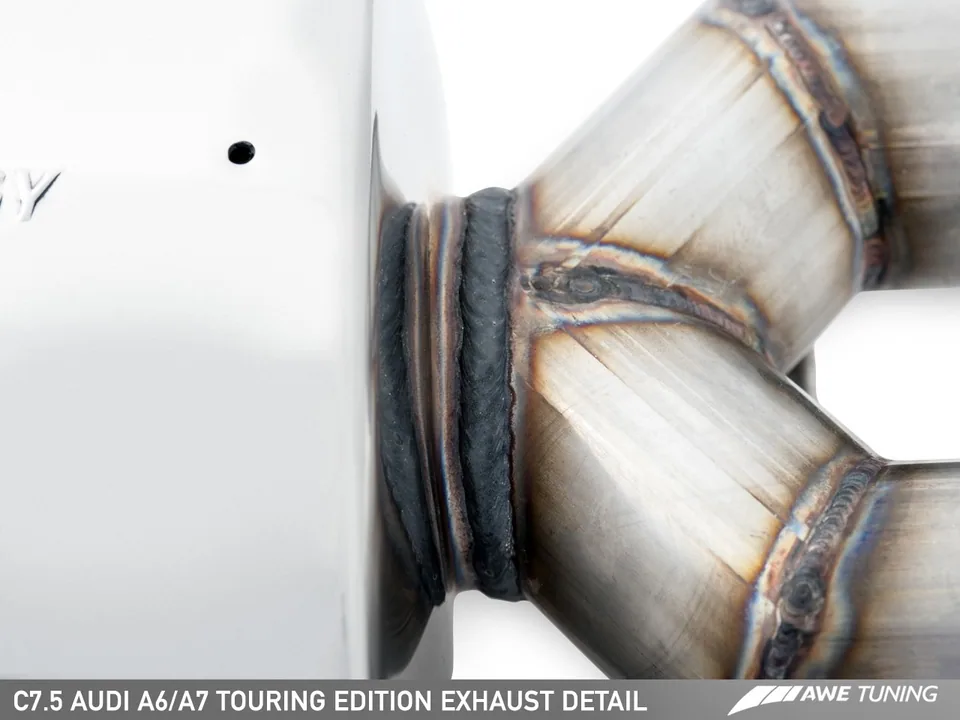 AWE Tuning 16-18 Audi C7.5 A6 3.0T Touring Edition Exhaust - Quad Outlet Chrome Silver Tips 3015-42072 3 of 6